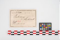 Etikett zu Bronzebuckelarmreif (NHMW-PRAE-025790)